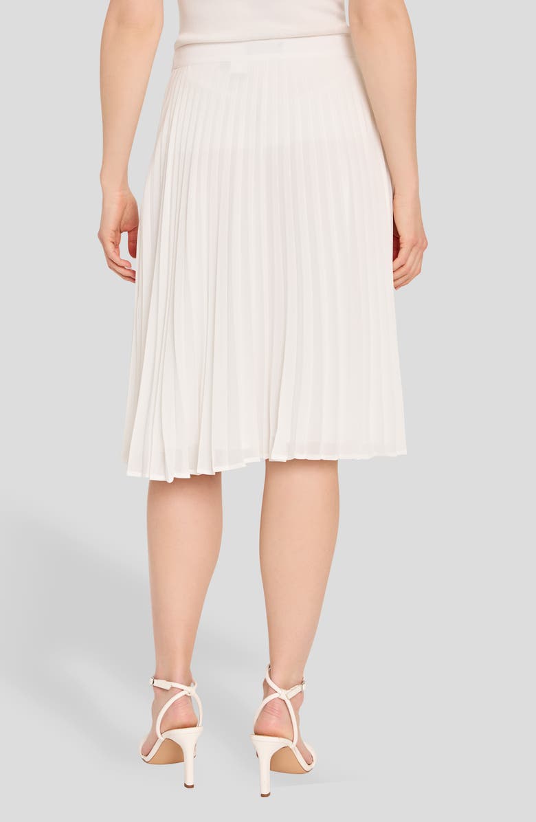 Tahari ASL Pleated Chiffon Skirt, Alternate, color, Ivory