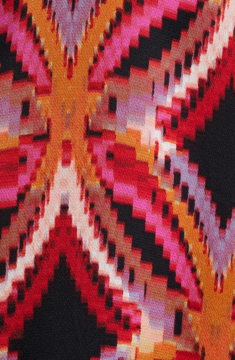 Tahari ASL Satin Button-Up Top, Alternate, color, Black Rose