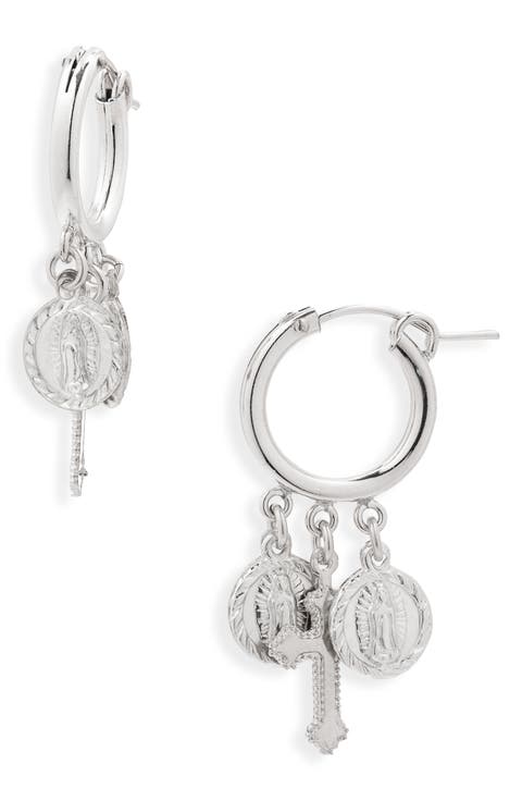 Hail Mary Charm Drop Earrings