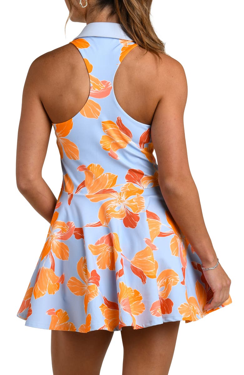 La Blanca Outline Floral Tennis Dress, Alternate, color, Drift