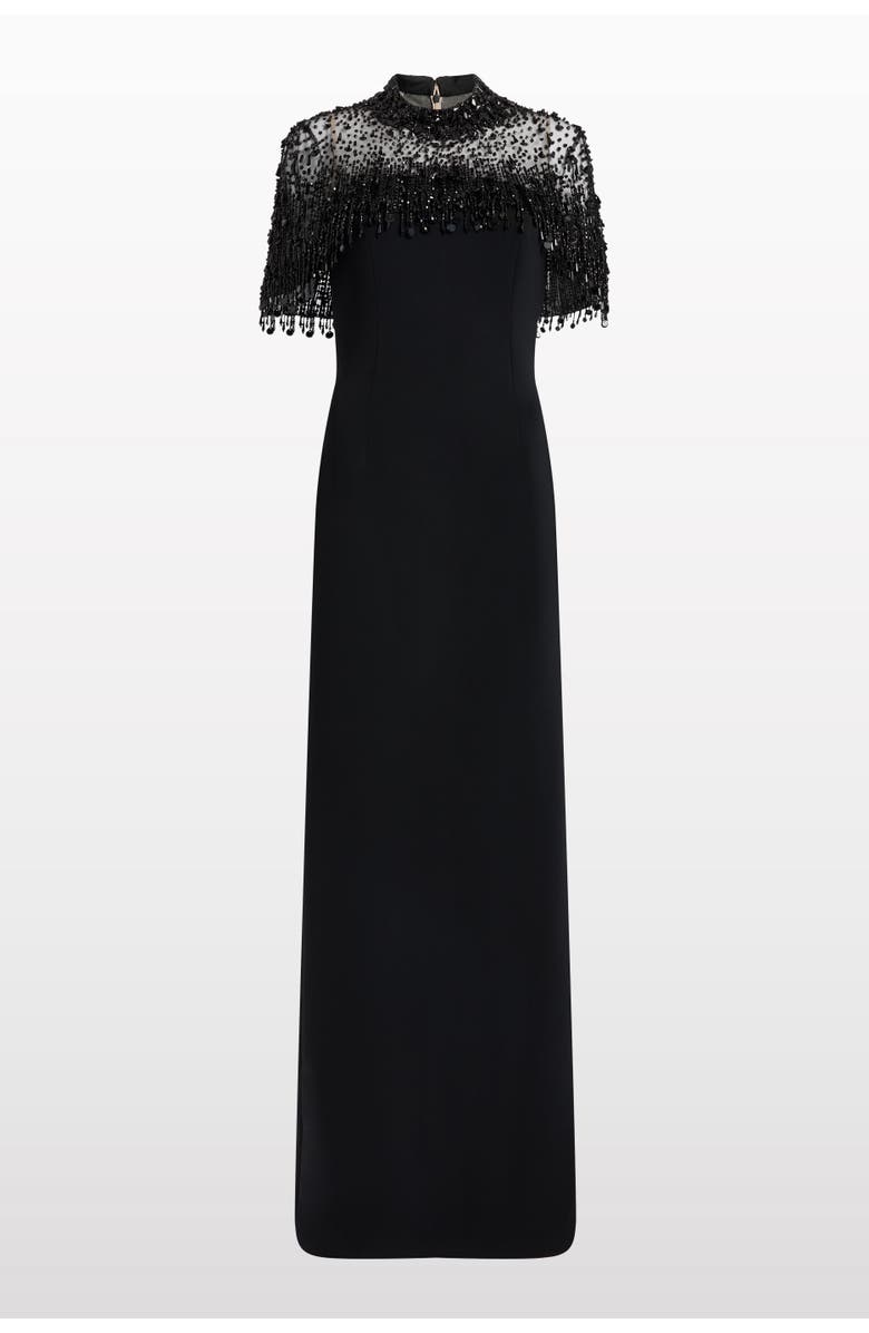 Jenny Packham Livia Beaded-Embellishment Maxi Dress, Main, color, Liquorice