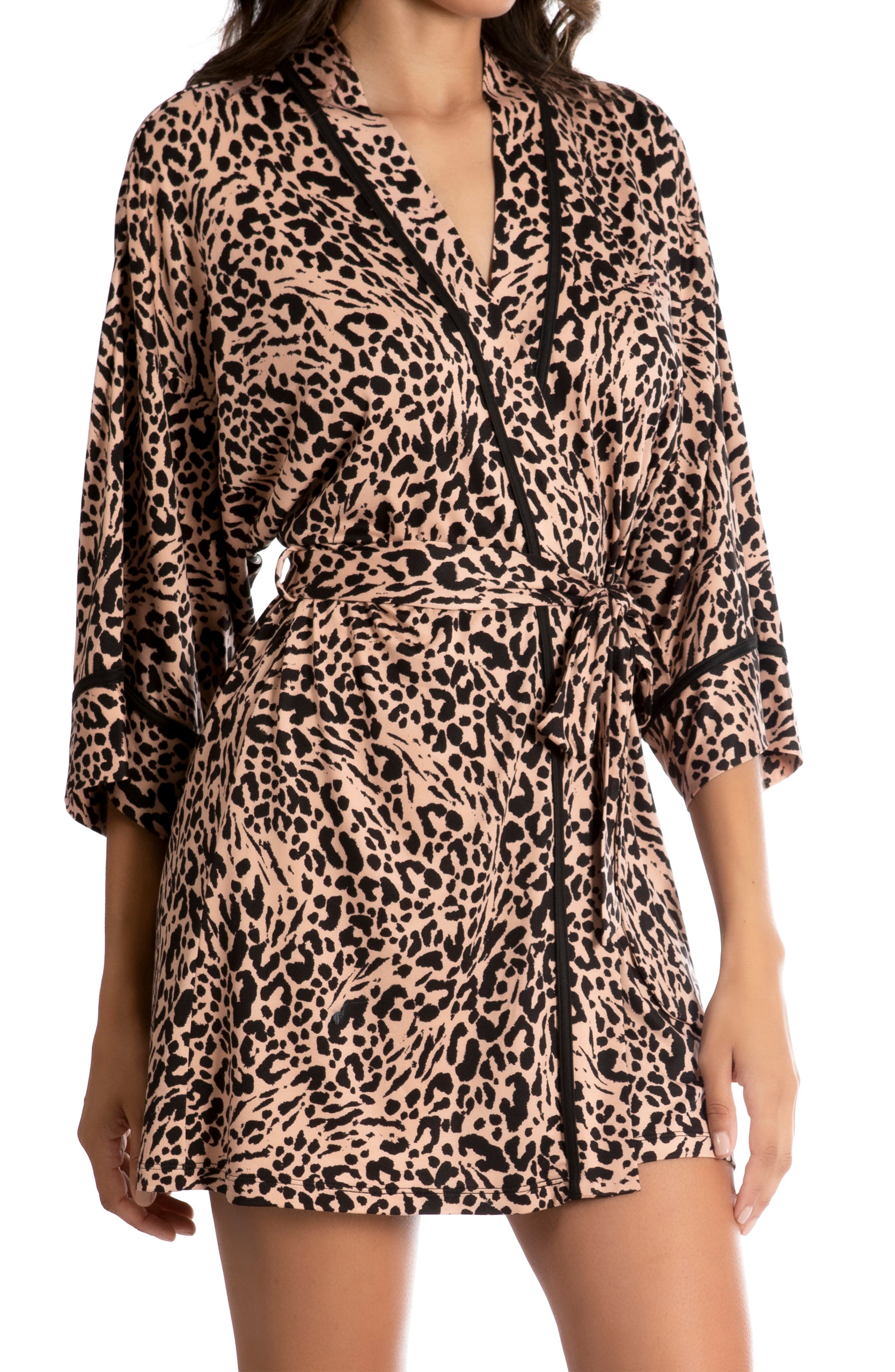 In Bloom by Jonquil Arlet Leopard Print Belted Robe (Women) | Nordstromrack