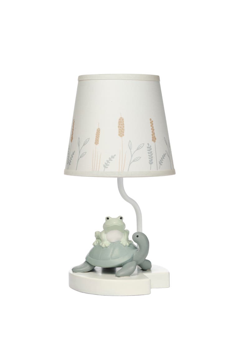 Froggy & Friends 3-D Hand-Painted Nursery Lamp with Shade, Main, color, Green