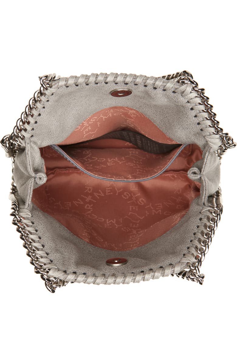 Stella McCartney Rock Tokyo Falabella Crystal Embellished Crossbody Bag, Alternate, color, Light Grey