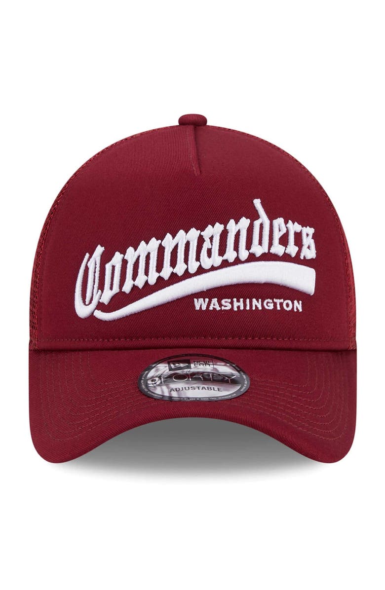 New Era Men's New Era Burgundy Washington Commanders Caliber Trucker 9FORTY Adjustable Hat, Alternate, color, 