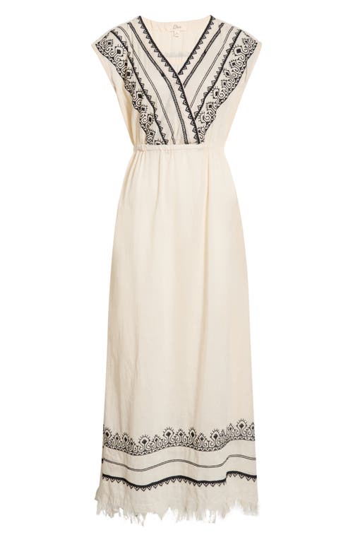 Elan Embroidered Cover-up Maxi Dress In Neutral