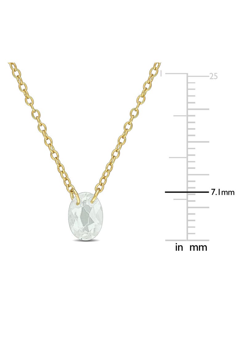 Oval Green Quartz Pendant Necklace, Alternate, color, GREEN