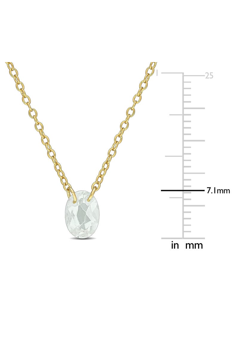 DELMAR Oval Green Quartz Pendant Necklace, Alternate, color, Green