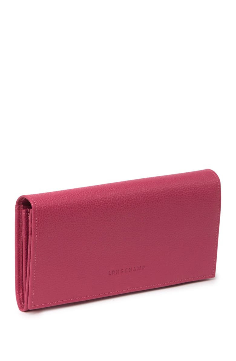 Longchamp Continental Leather Wallet, Alternate, color, Pink