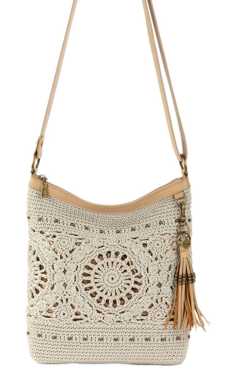 The Sak Lucia Crossbody Leather Bag, Alternate, color, Natural Medallion