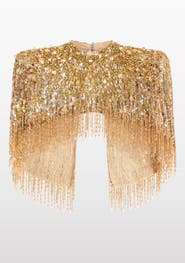 Jenny Packham Ellen Mock-Neck Beaded Top
