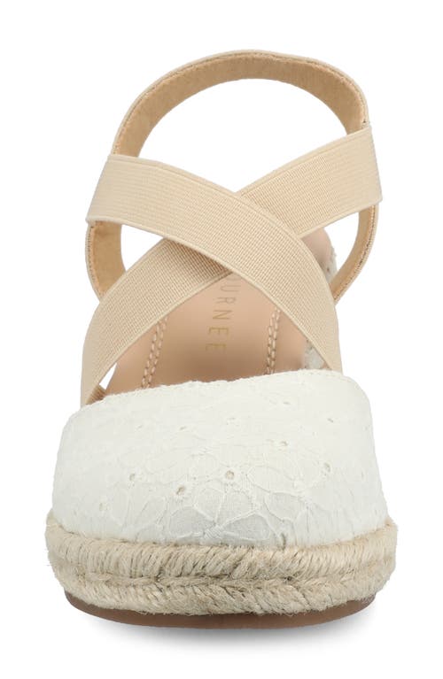 Shop Journee Collection Ashlee Espadrille Wedge Pump In White