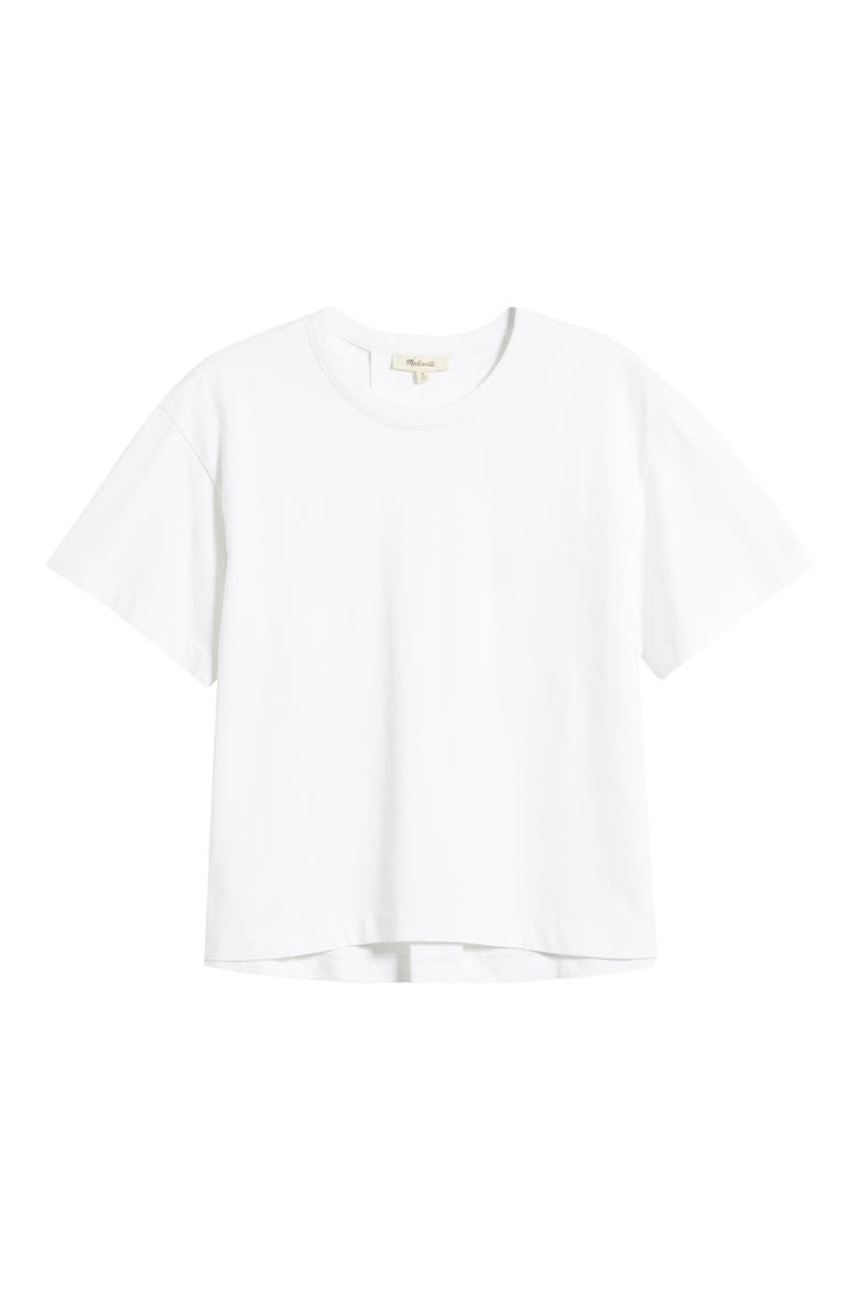 Back Pleat Classic T-Shirt, Alternate, color, WHITE