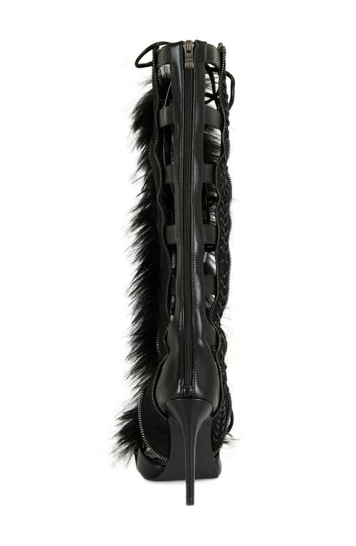 Azalea Wang Shaine Open Toe Boot In Black