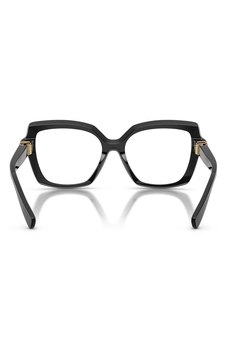 Dolce&Gabbana 53mm Butterfly Optical Glasses, Alternate, color, Black