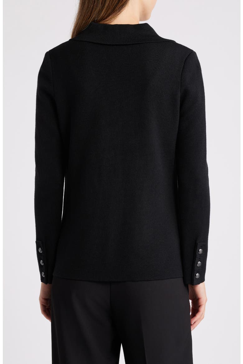 Clove Wool Blend Cardigan, Alternate, color, BLACK