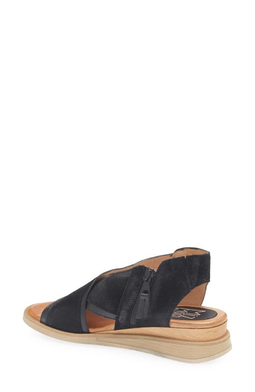 Miz Mooz Claudio Wedge Sandal In Black