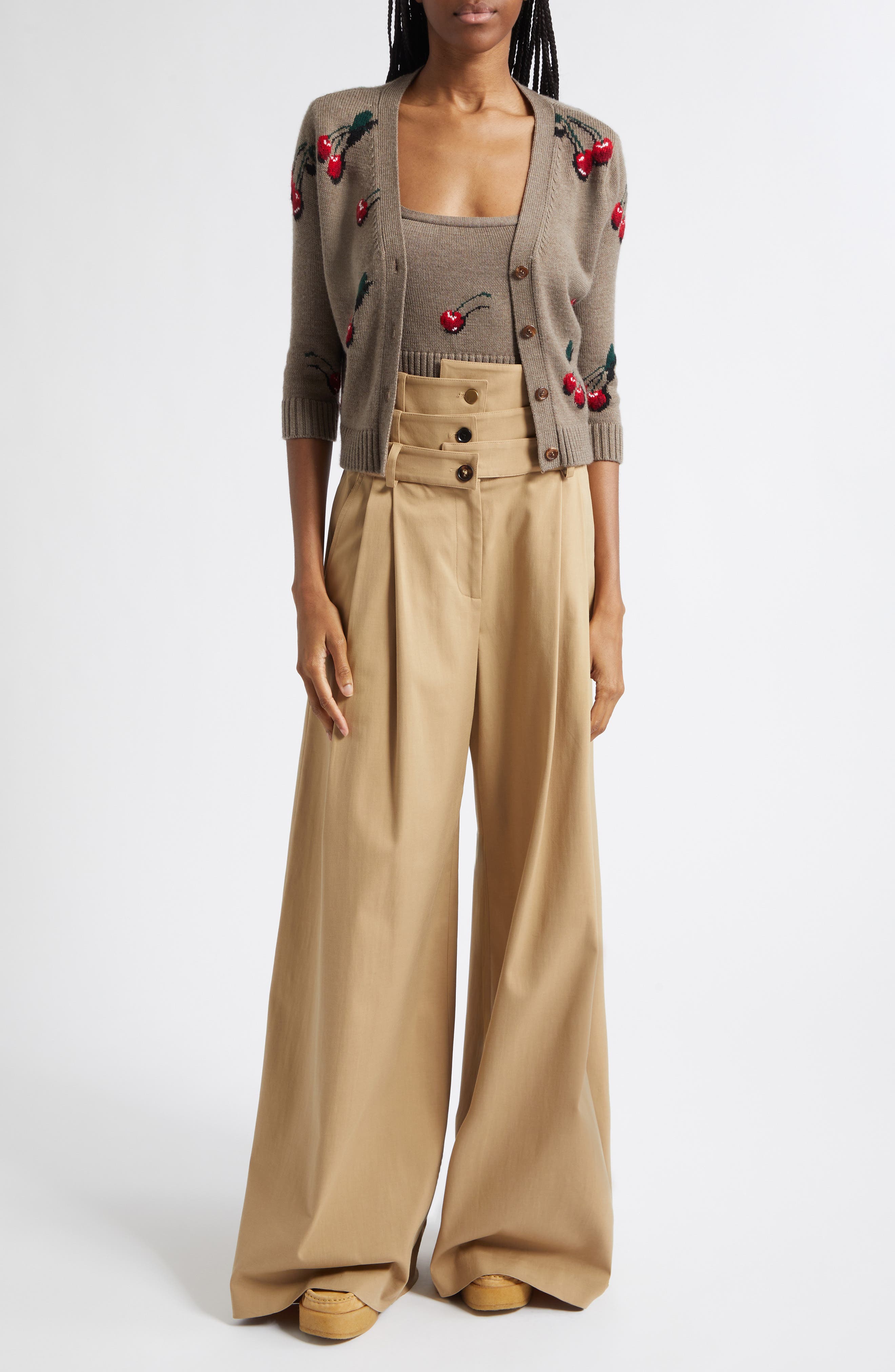 MONSE Mini Cherry Wool Twinset (Women) | Nordstrom
