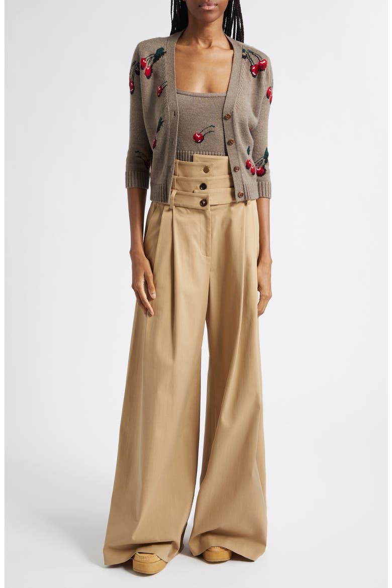 Mini Cherry Wool Twinset, Alternate, color, SAND