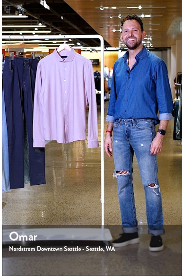 Techno Stretch Solid Performance Button-Up Shirt video