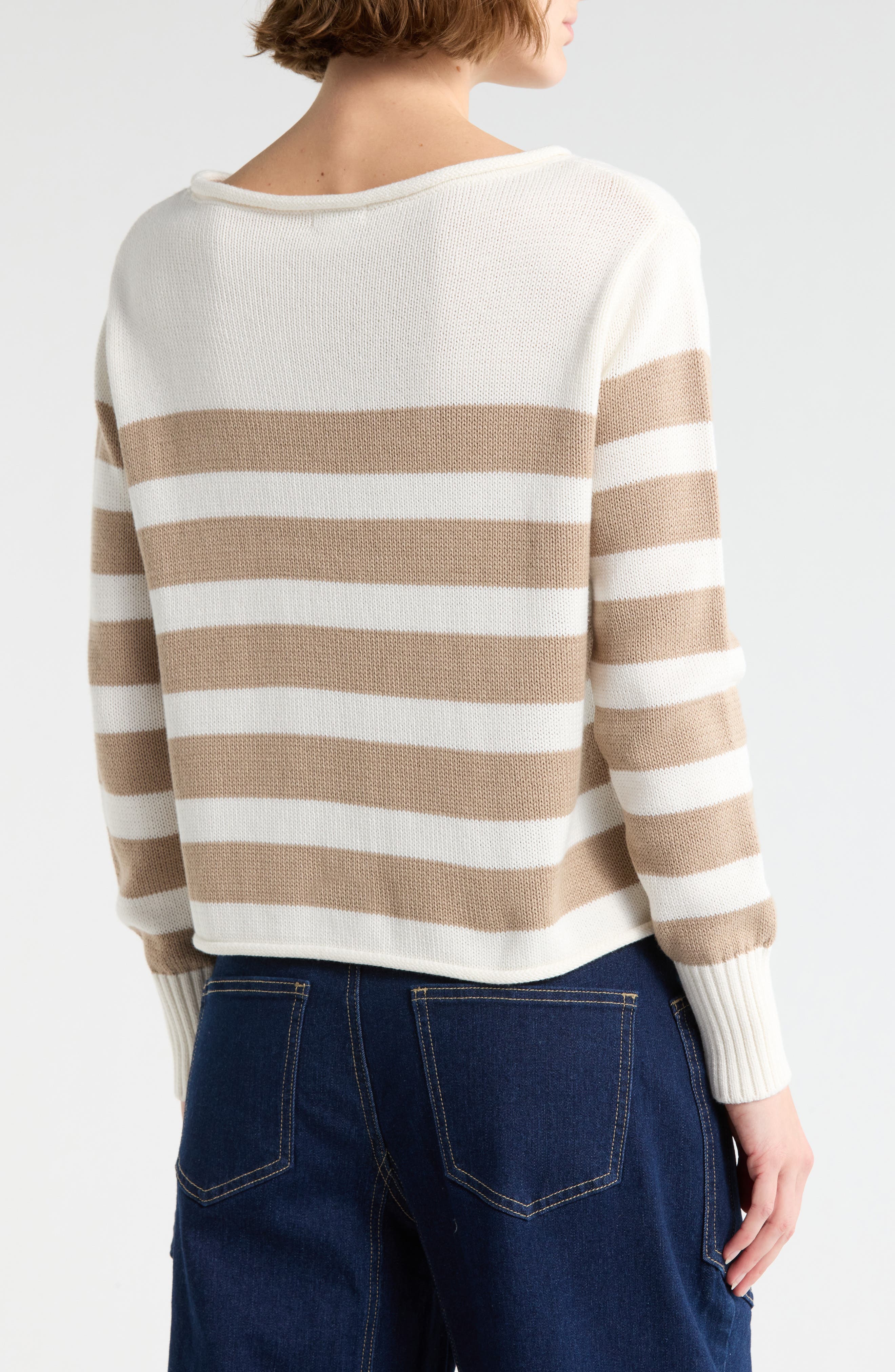 Stripe Boat Neck Sweater - image 4