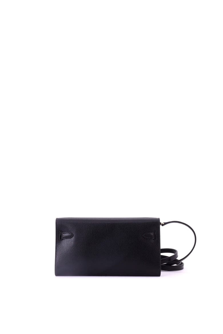 Kelly To Go Wallet Chevre Chamkila, Alternate, color, Noir