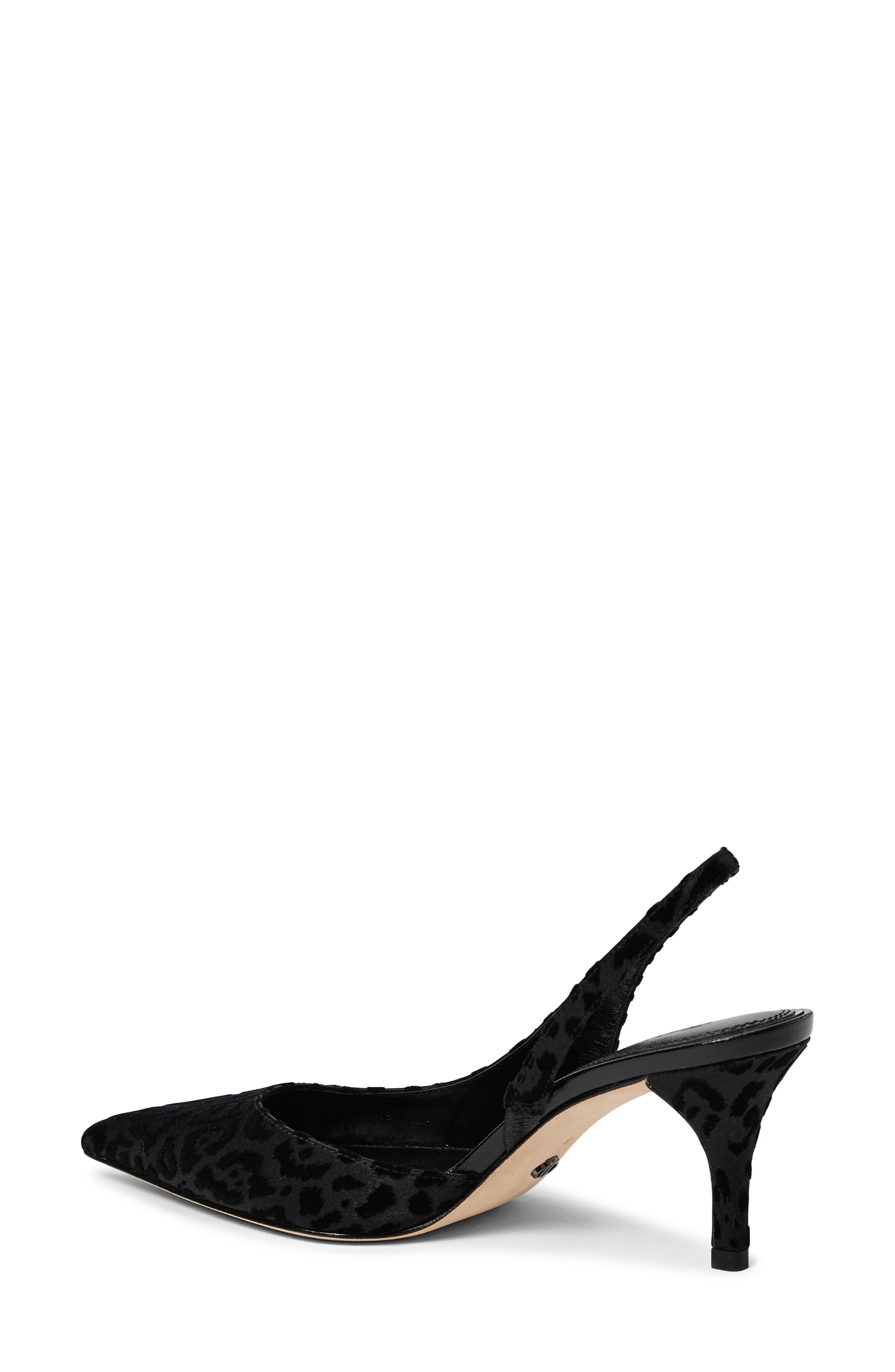 PAIGE Aven Pointed Toe Slingback Pump, Alternate, color, Black Leopard
