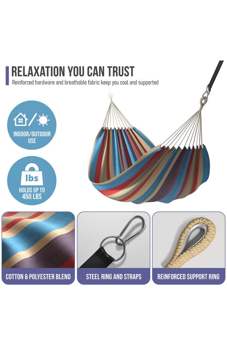 SORBUS Double Hammock, Alternate, color, Multi Red