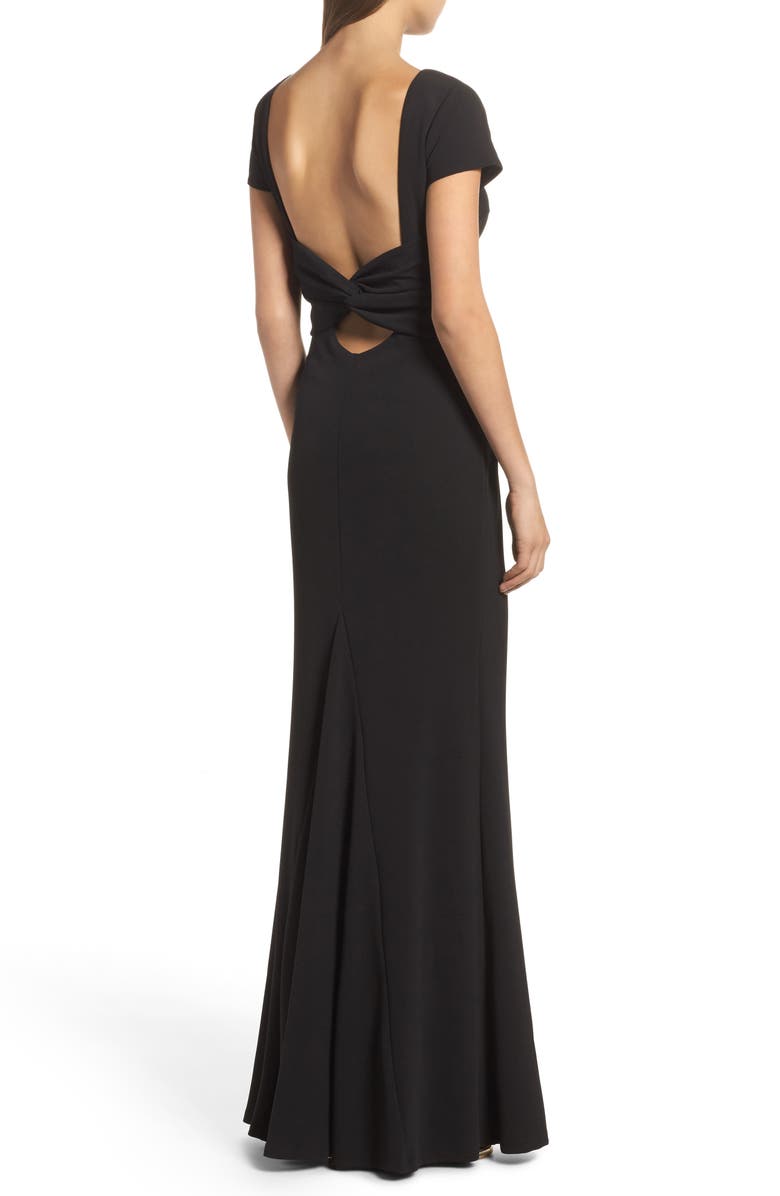 Lulus Twist Back Mermaid Gown, Alternate, color, 