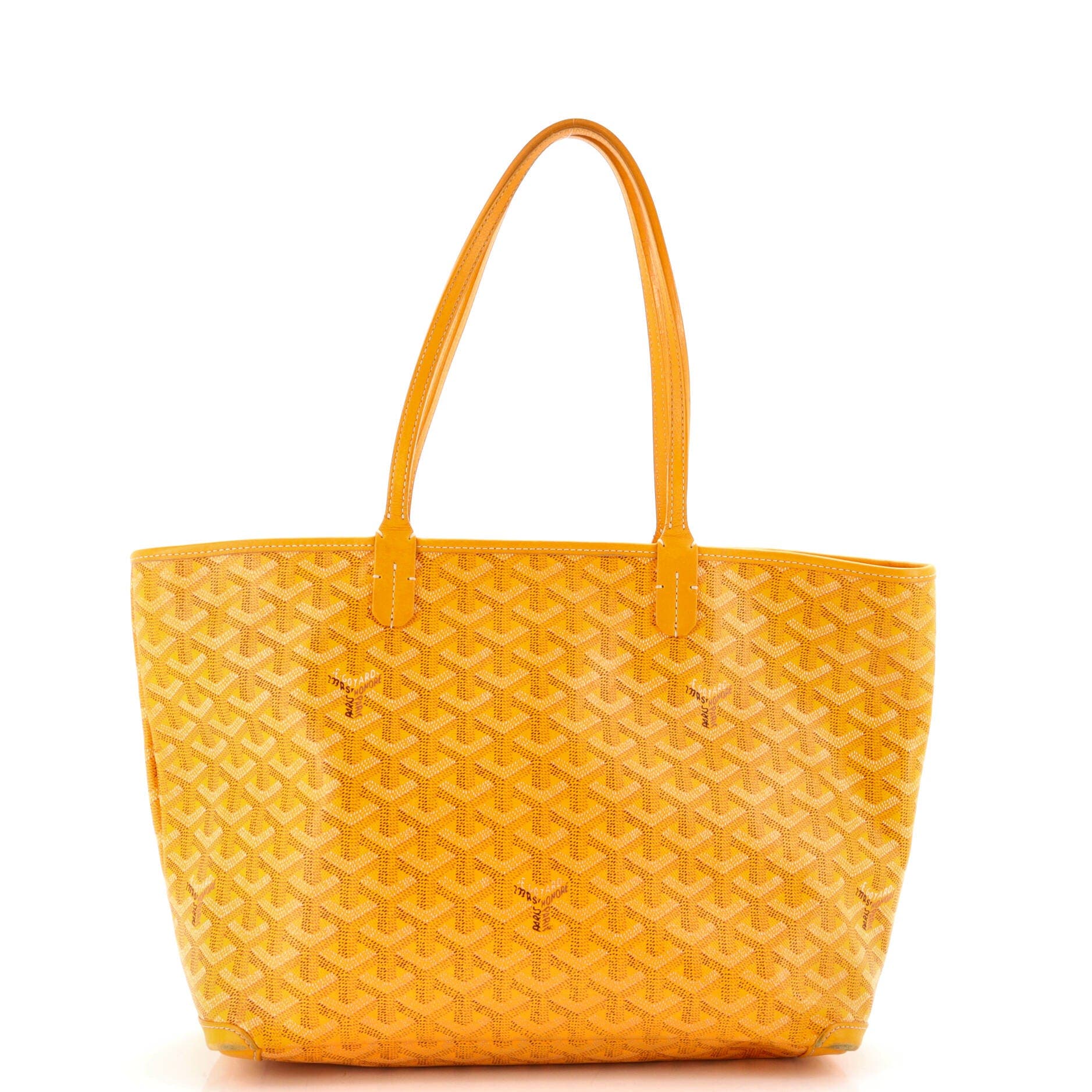 Pre-Owned Goyard Artois Tote Coated Canvas PM, Main, color, Yellow
