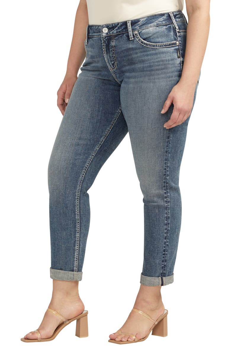 Silver Jeans Co. Mid Rise Girlfriend Jeans, Alternate, color,