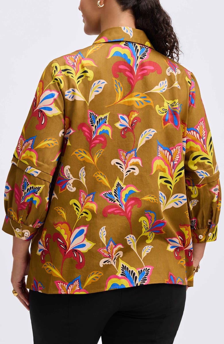 Foxcroft Frankie Floral Wrinkle Resistant Top, Alternate, color, Multi