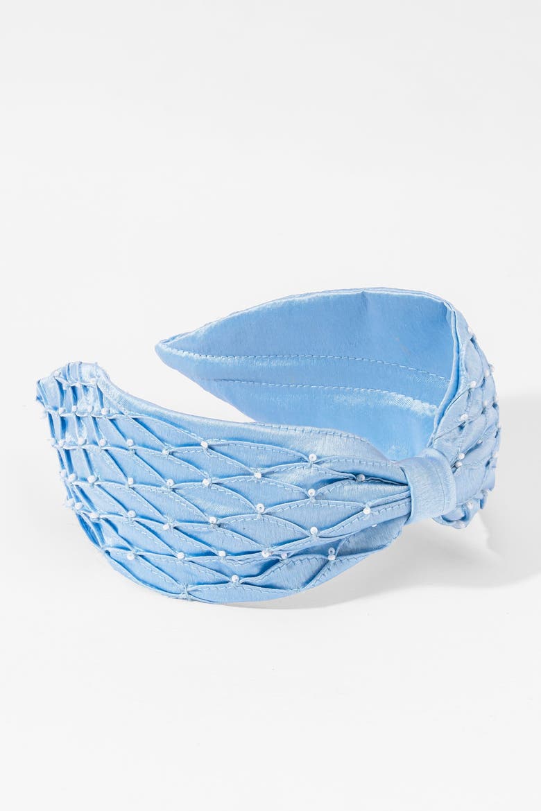 Pin Tuck knotted band, Alternate, color, Blue