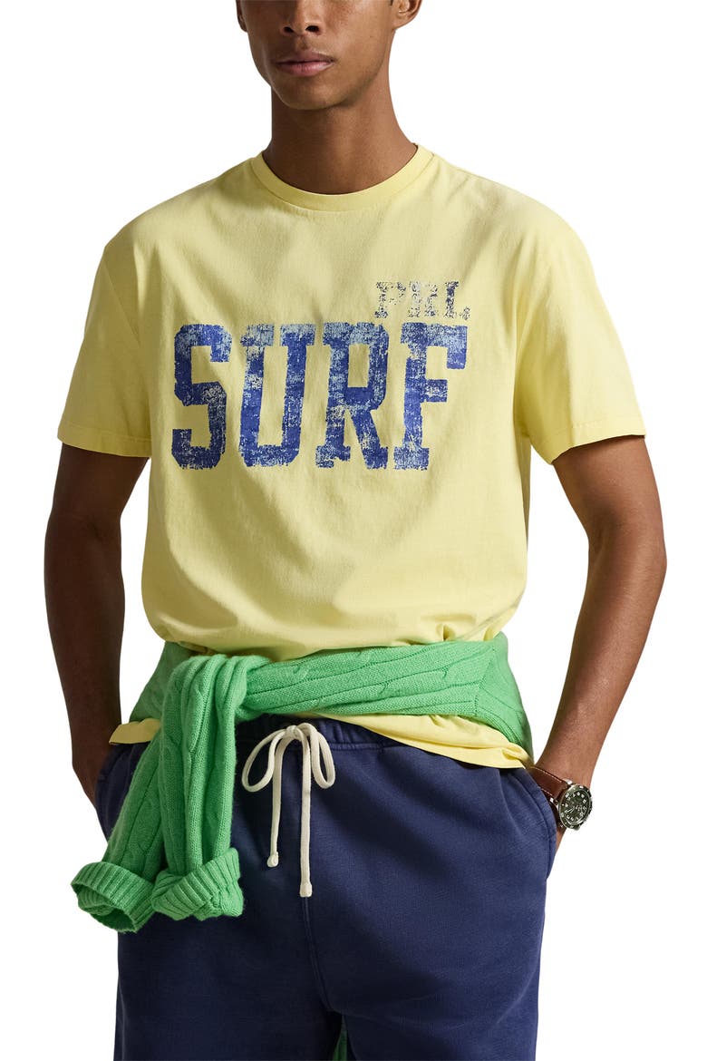 Surf Cotton Graphic T-Shirt, Main, color, RESORT GOLD