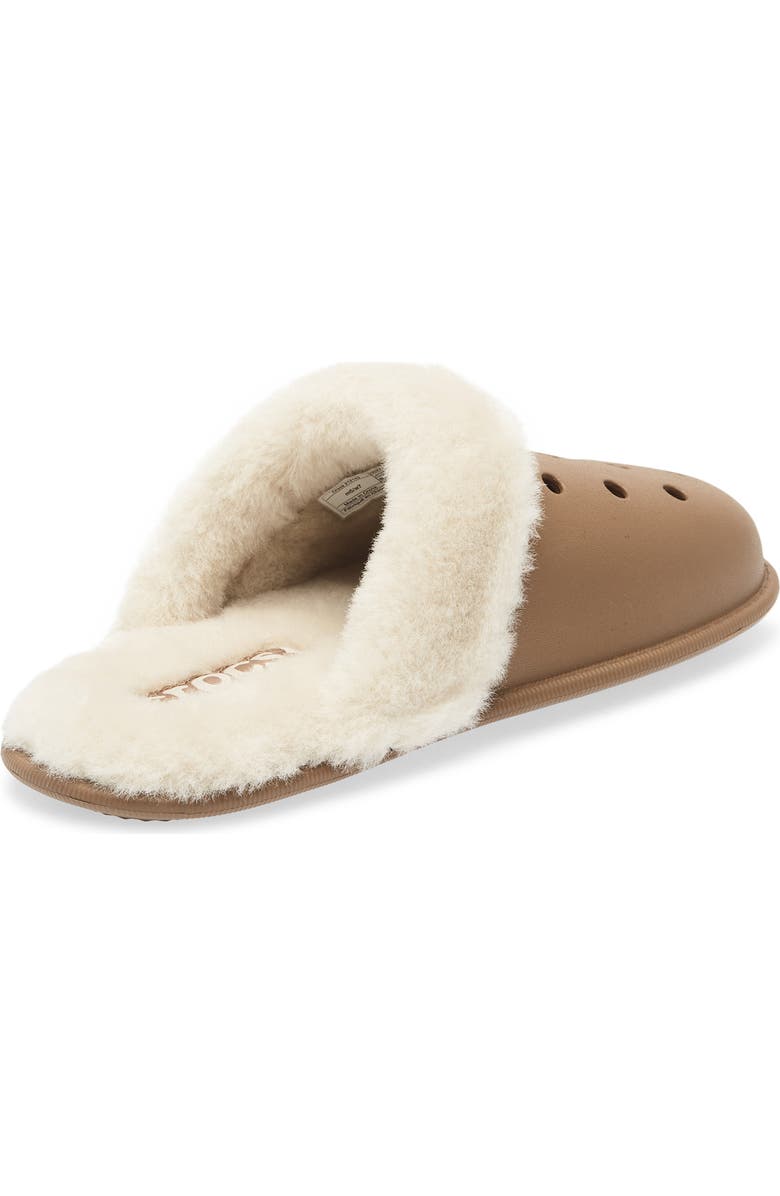 CROCS Classic Fuzz Scuff, Alternate, color, Sepia