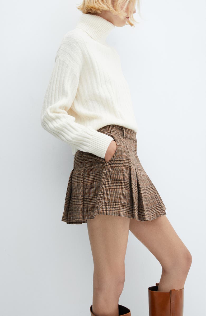 MANGO Glen Plaid Miniskirt, Alternate, color, 