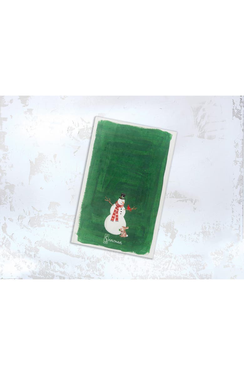 C&F Home Snowman Alphabet Printed Kitchen Towel, Alternate, color, Green