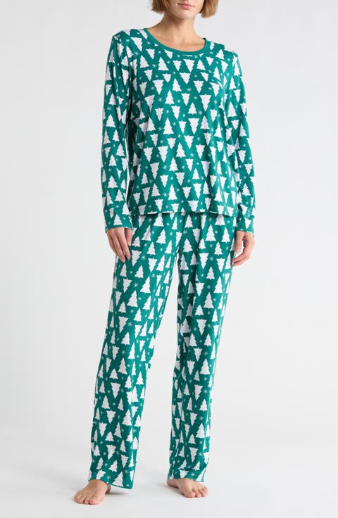 Merry Trees Long Sleeve Pajamas
