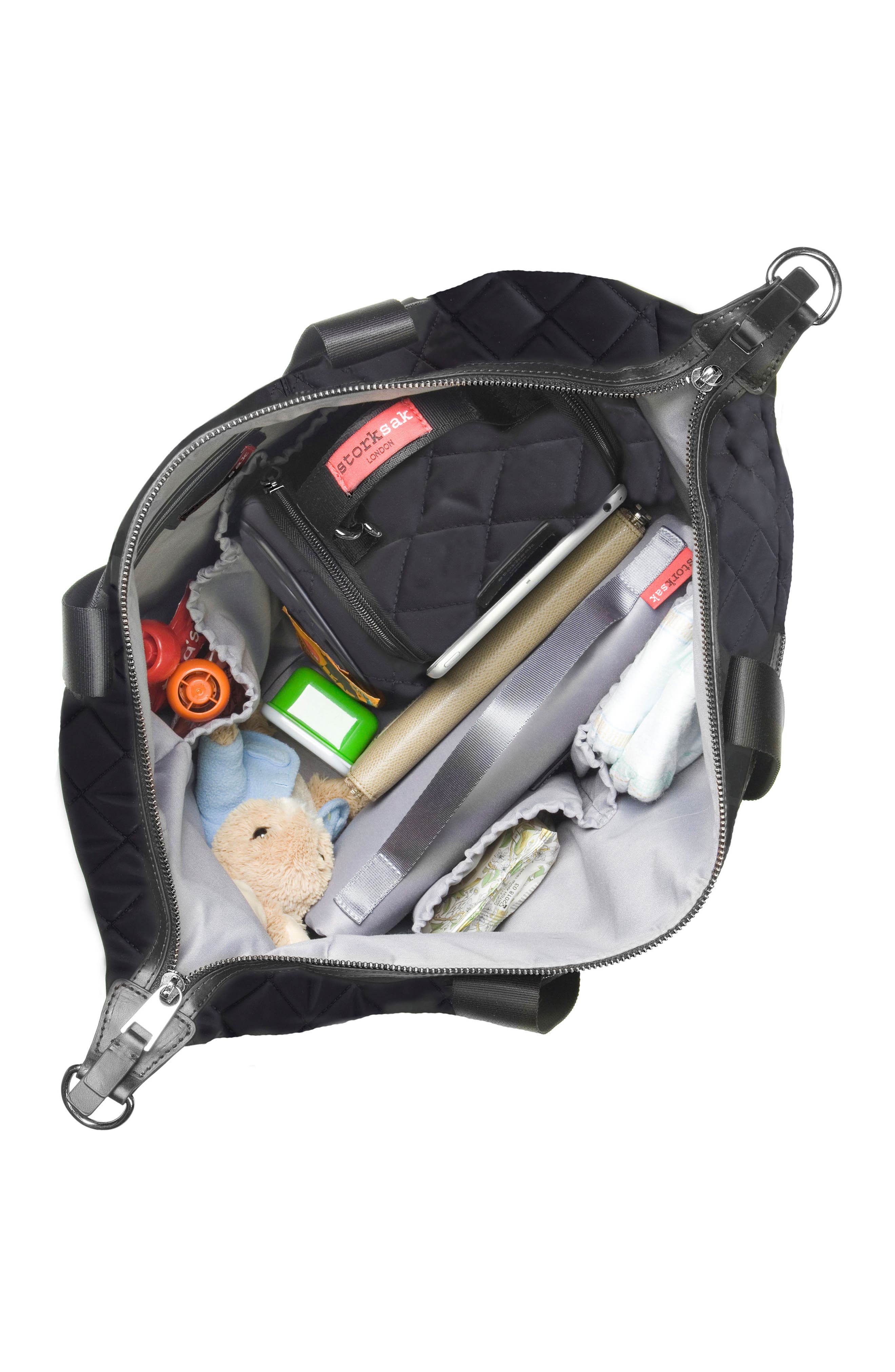 Storksak Stevie Quilted Nylon Diaper Bag, Alternate, color, 