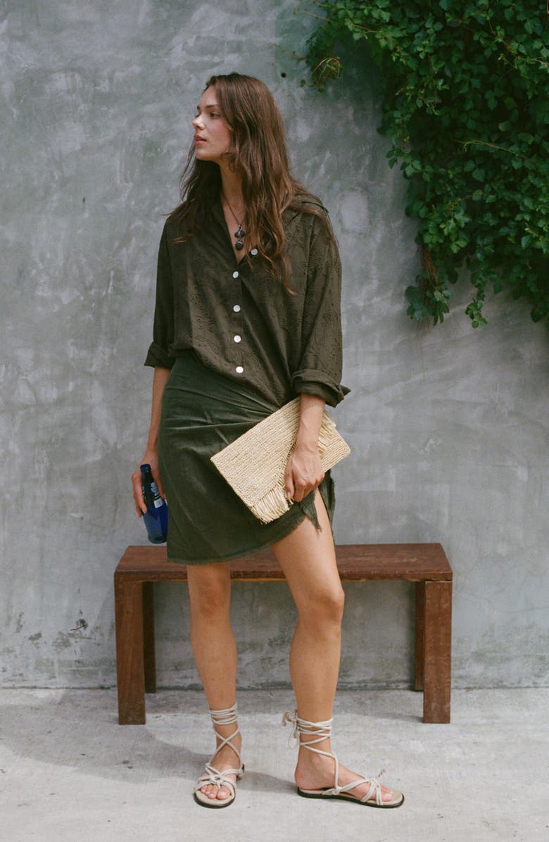 Vitamin A<sup>®</sup> Paloma Raffia Clutch, Alternate, color, Natural