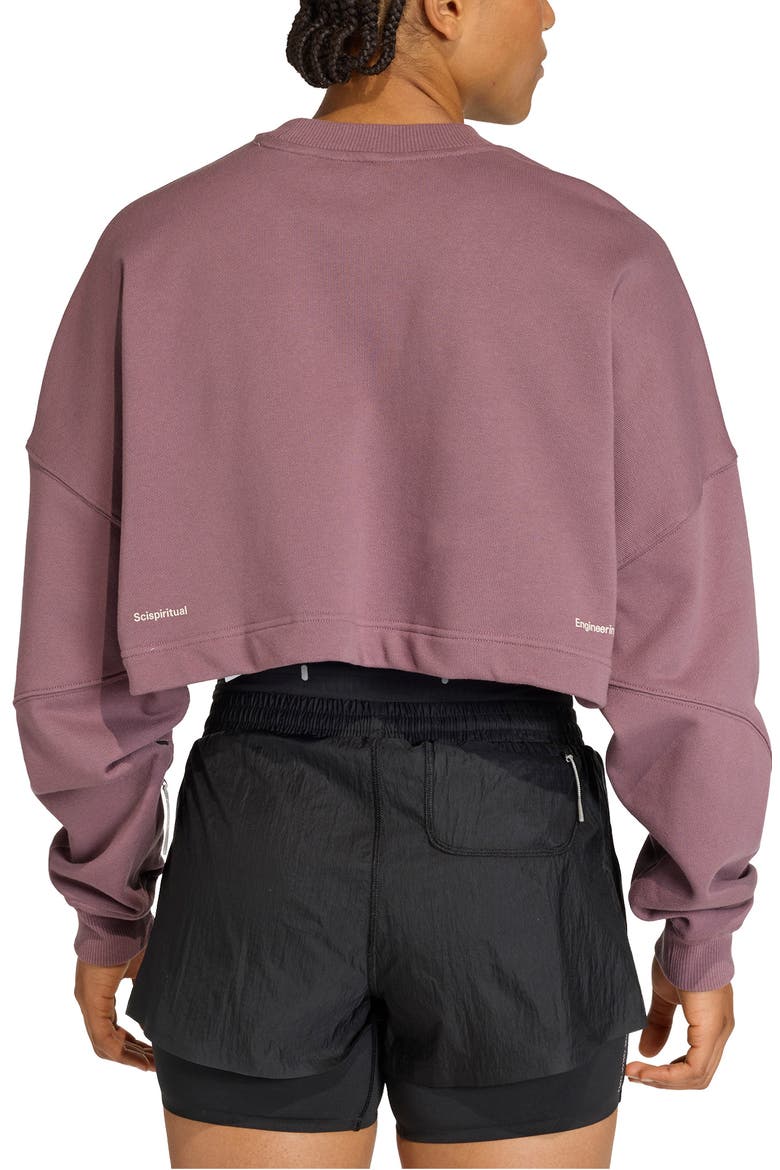ADI365 HK Crewneck Cropped Sweatshirt, Alternate, color, SHADOW FIG