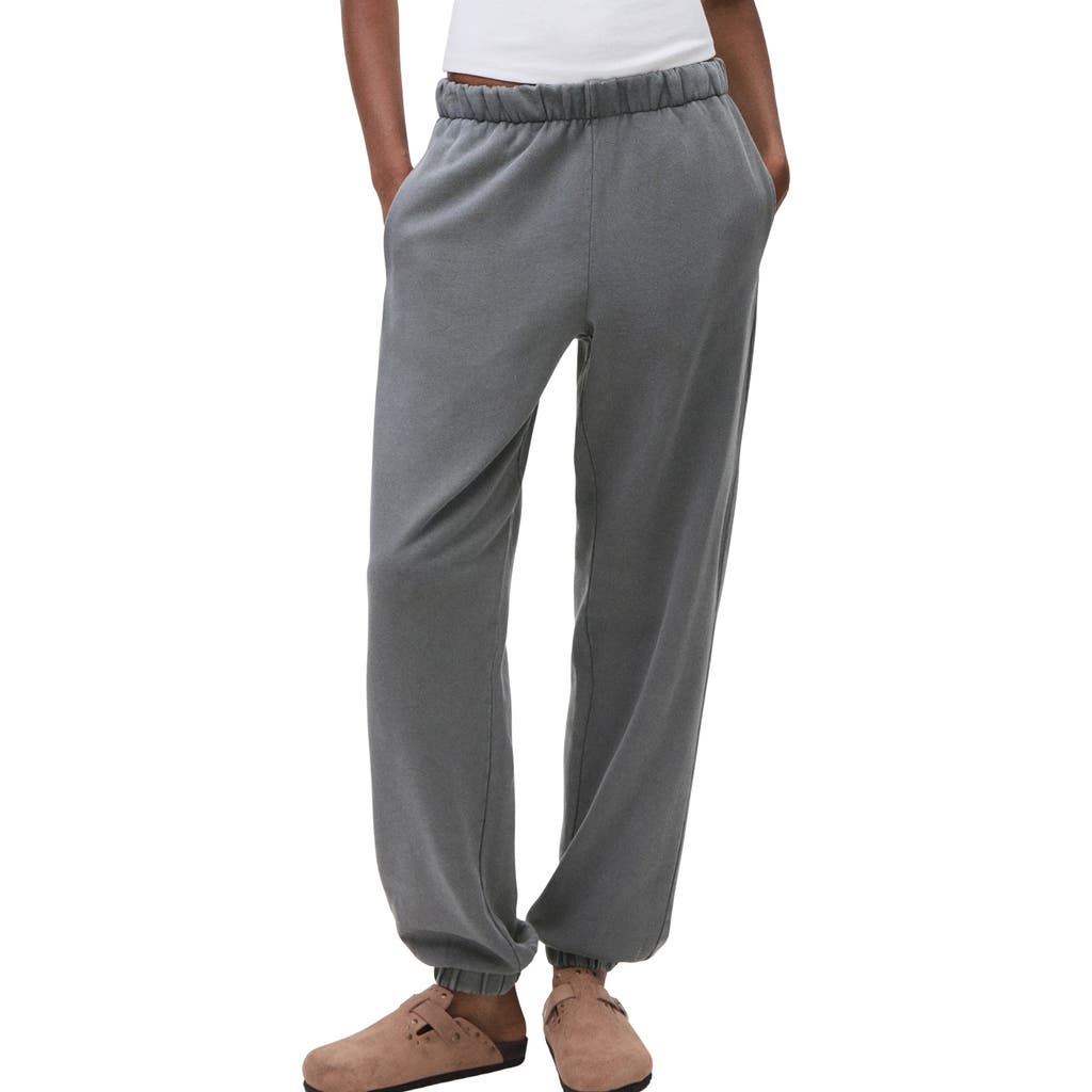 Mango Teen Cotton Joggers In Gray
