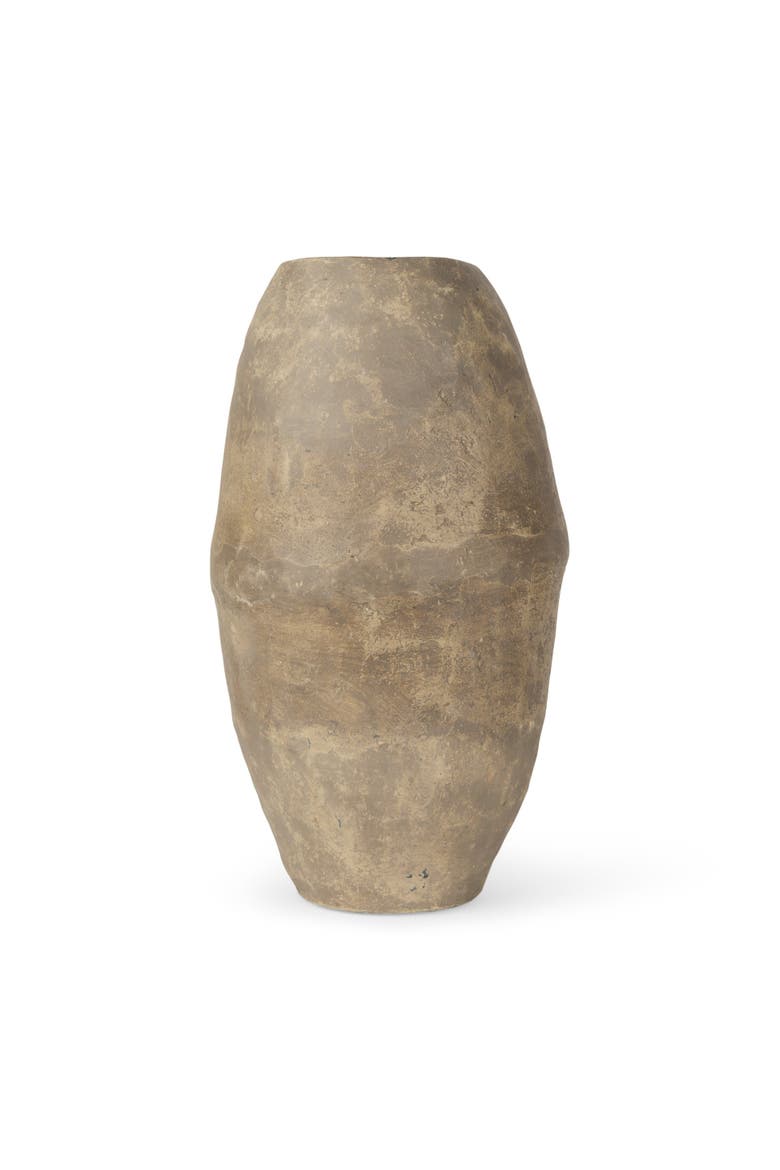 Rundal Paper Mache Vase, Alternate, color, Grey
