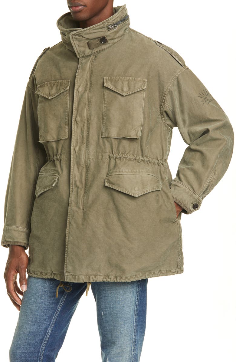 VISVIM Bickle Damaged Cotton Jacket, Alternate, color,