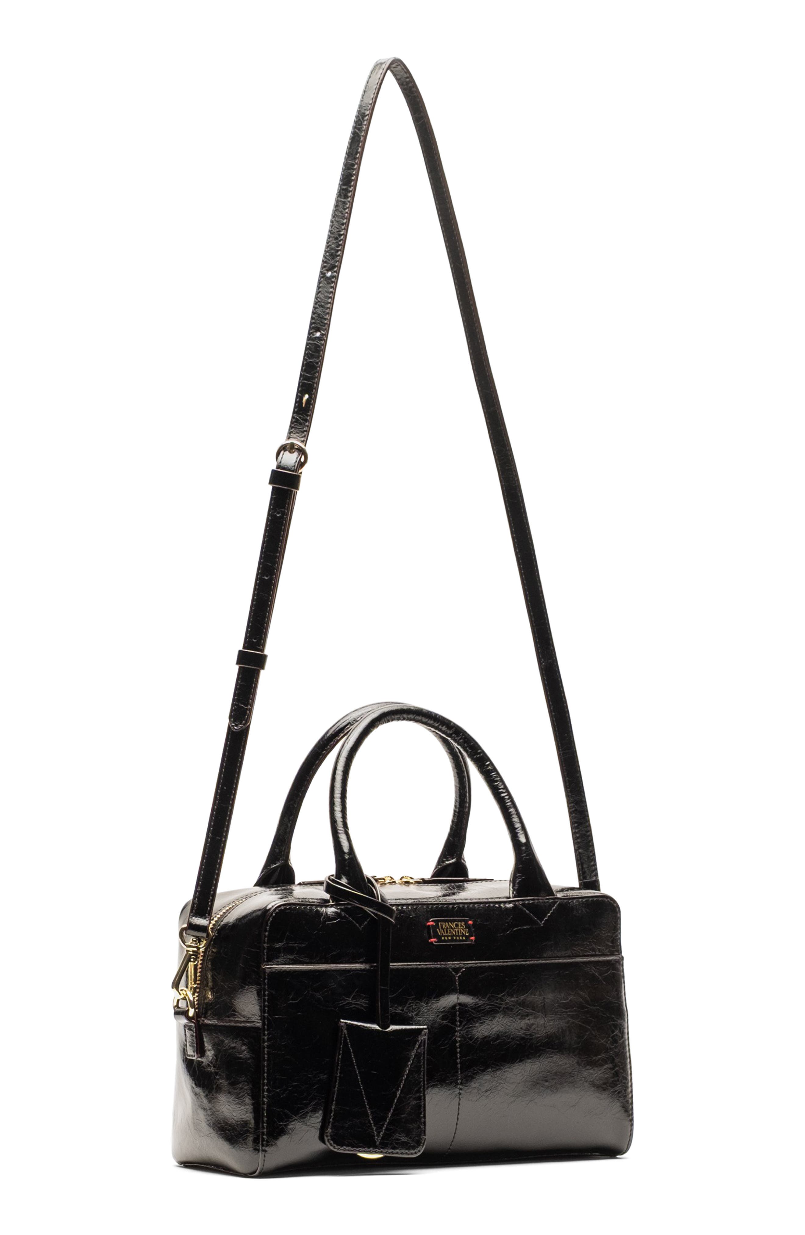 Frances Valentine Bunny Crinkle Leather Satchel, Alternate, color, 