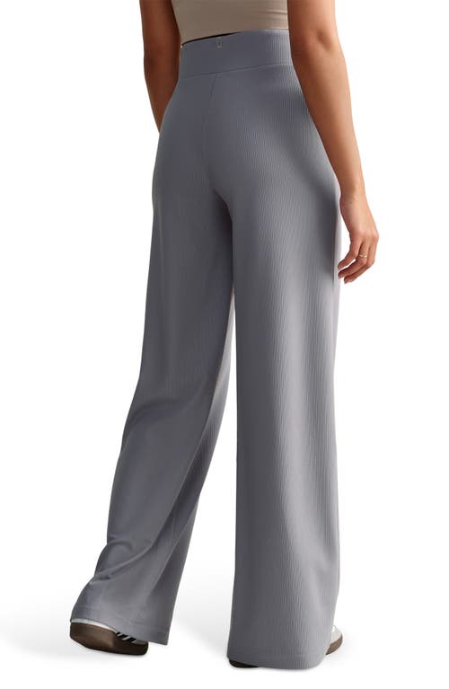 Rhone Ripple Wide Leg Sweatpants In Gray