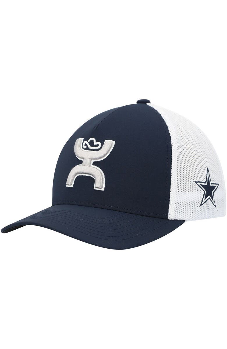 HOOEY Men's HOOey Navy/White Dallas Cowboys Trucker Flex Hat, Main, color,