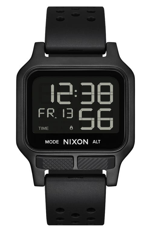 Nixon Heat Digital Rubber Strap Watch in Black at Nordstrom