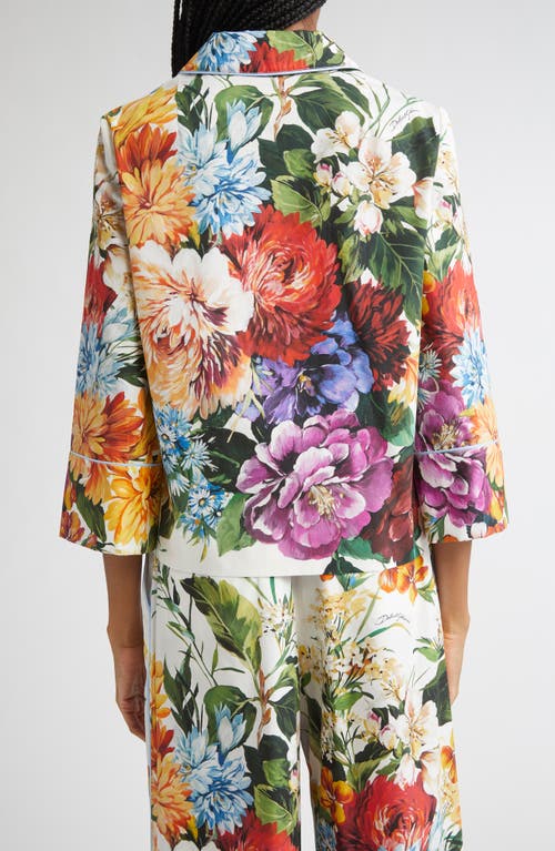 Dolce & Gabbana Dolce&gabbana Floral Button-up Top In Green