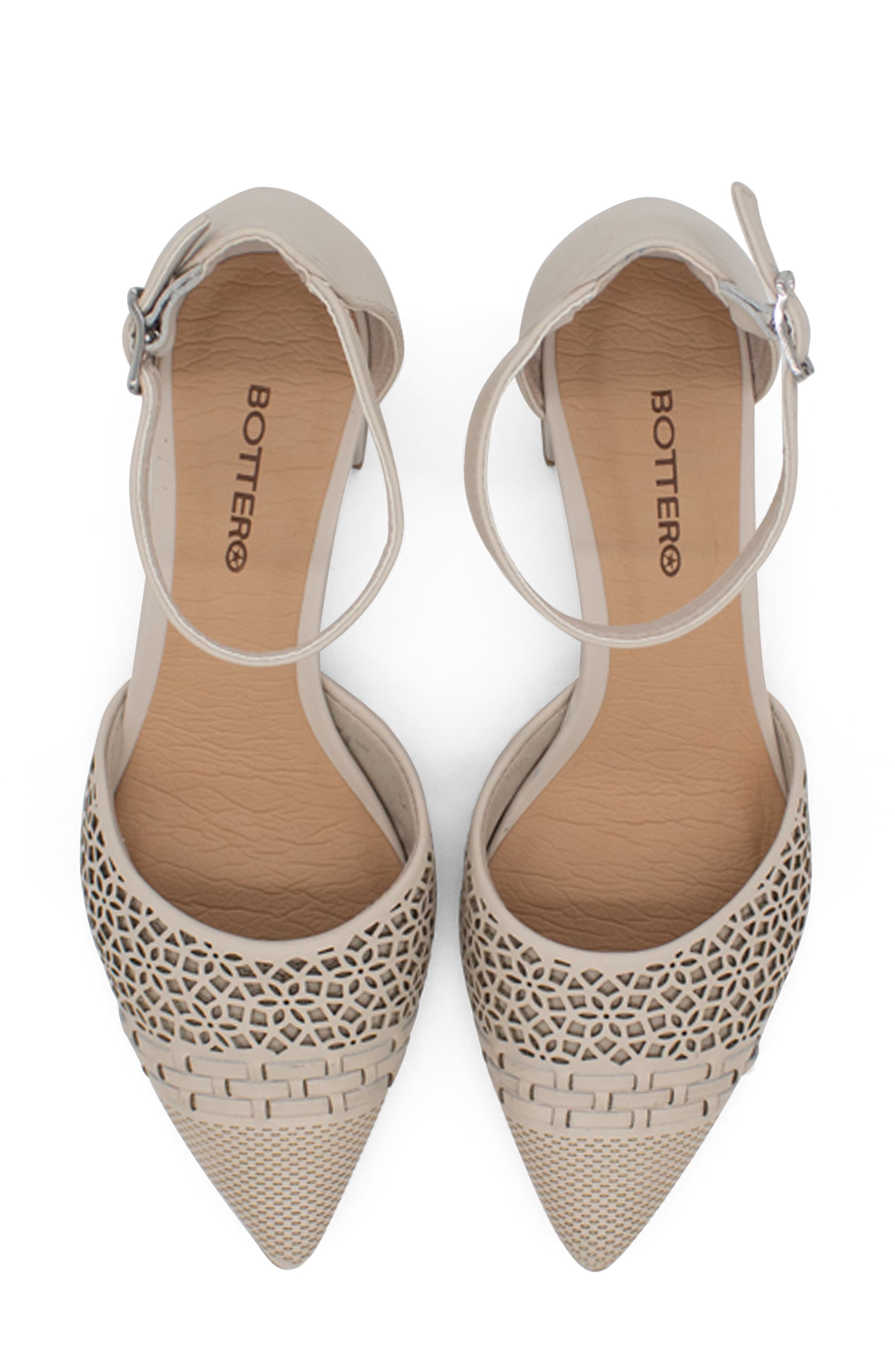 Botjanet XXIII Ankle Strap Pointed Toe Pump, Alternate, color, OFF WHITE